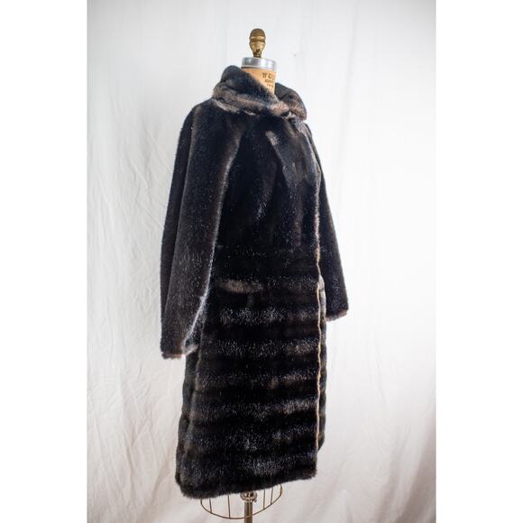 Vintage 1960s Tissavel France Faux Mink Vegan Fur Luxury Mob Wife Old Money, SM - Picture 3 of 9